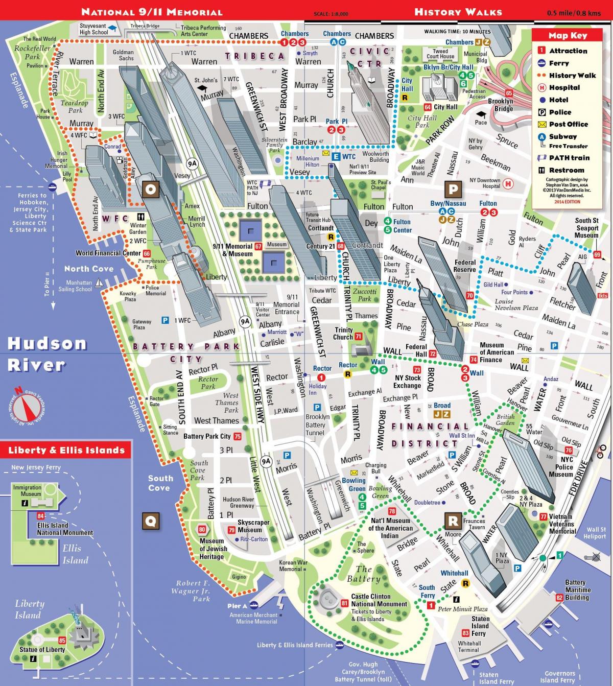 Manhattan mapa turístico