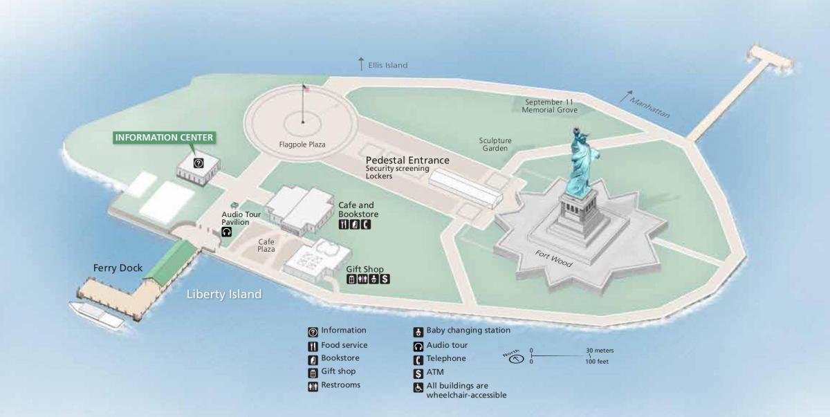 mapa da estatua da liberdade