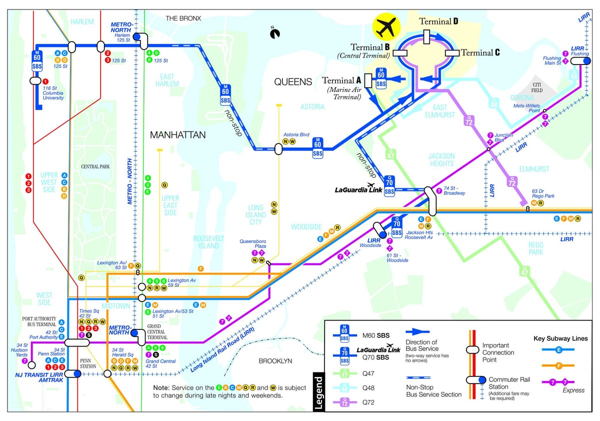 mapa de m60 autobús