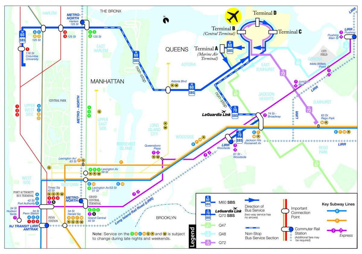 mapa de m60 autobús