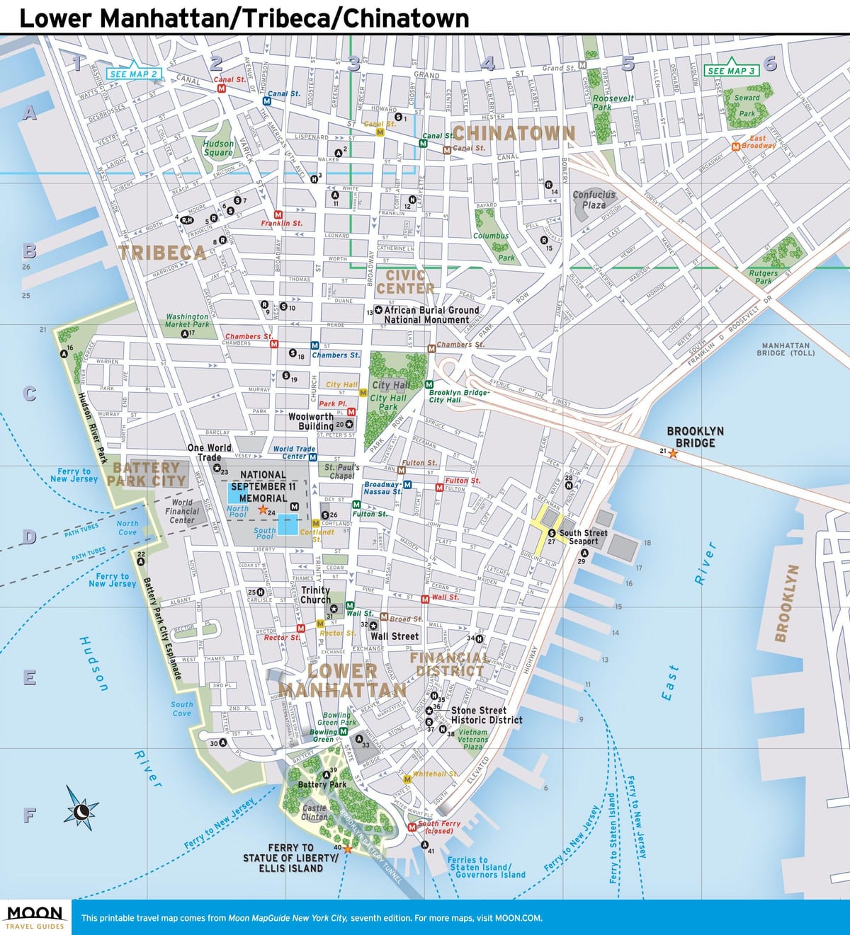 mapa de Manhattan ny