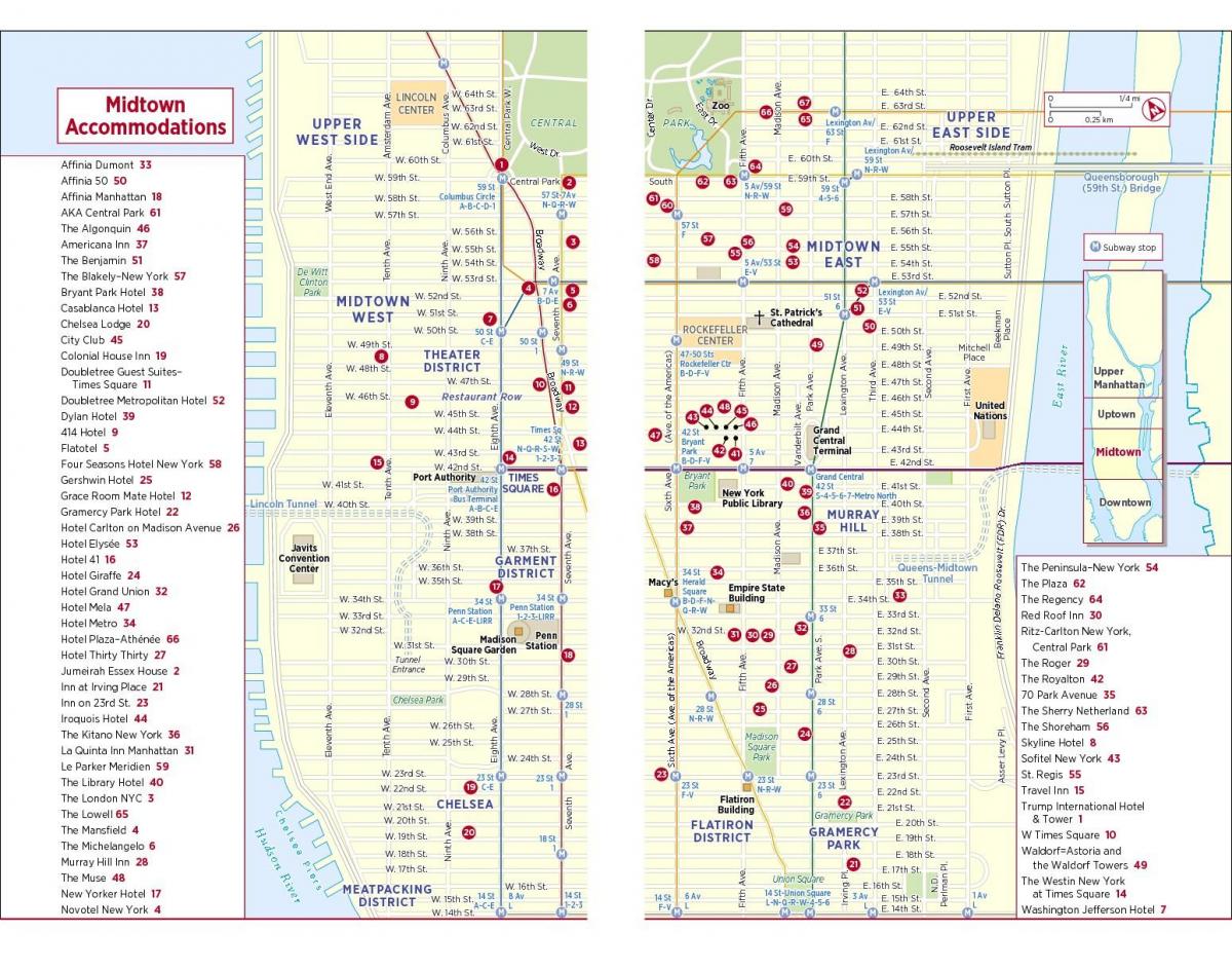 impresión camiñando mapa de Manhattan