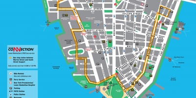 Manhattan paseo a pé mapa
