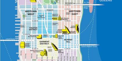 Mapa de avenidas en Manhattan