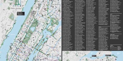 Manhattan ciclismo mapa