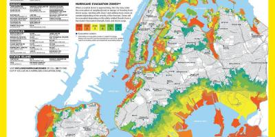 Manhattan inundación de avisos mapa