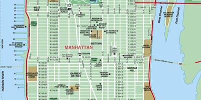 Manhattan rúa mapa alto detalle