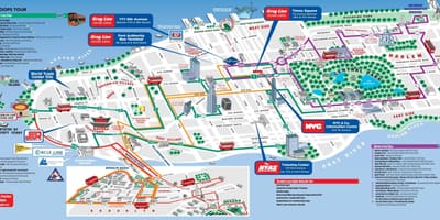 Manhattan atraccións turísticas mapa