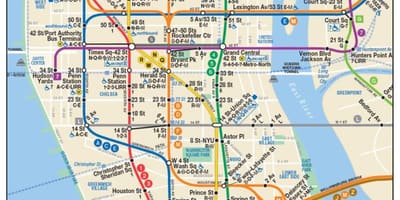 Mapa de Manhattan metro