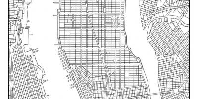 Mapa de Manhattan reixa