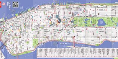 Mapa detallado de Manhattan, nova york