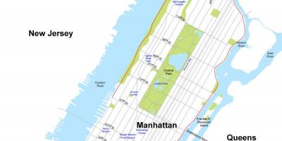 Un mapa de Manhattan, Nova York